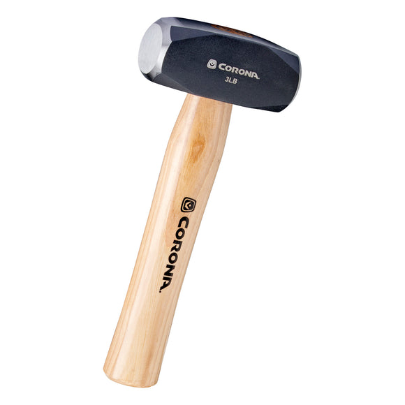 Drilling Hammer, 3 lb. Head, 10 in. Hickory Wood Handle