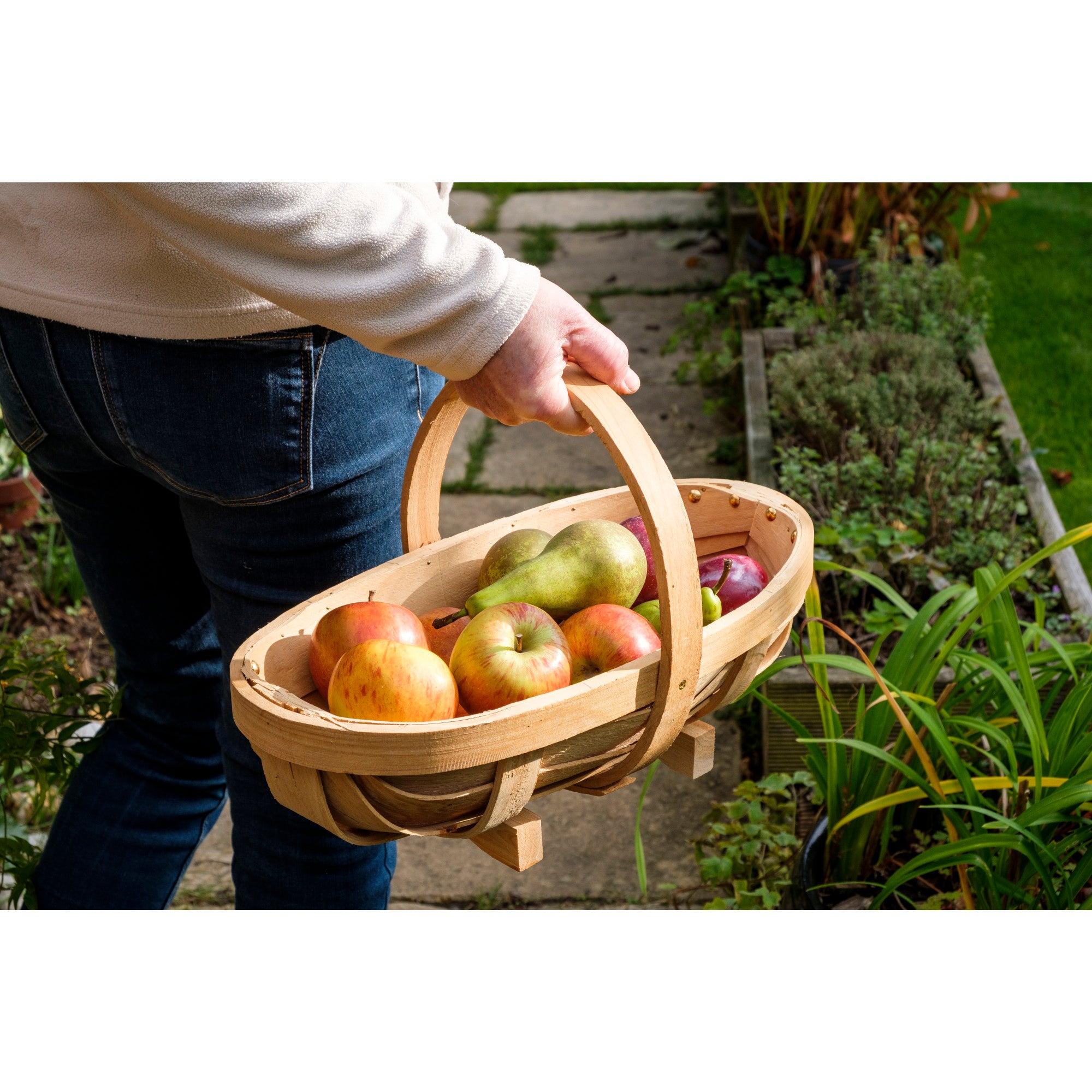 Natural Wooden Trug, Medium