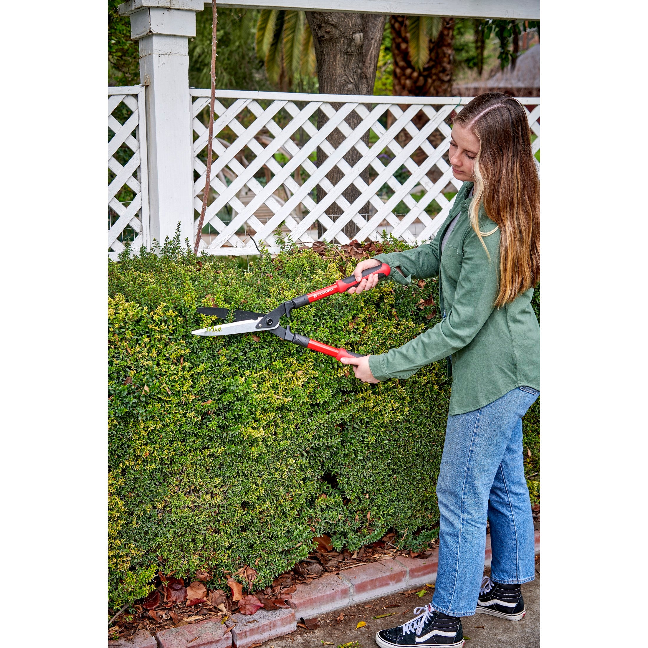 Compound Action Hedge Shears, 9 in. Blades, 11-3/4 in. Handles