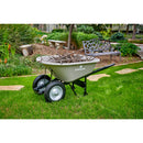 6 Cu. Ft. Poly Wheelbarrow, Steel Handles, Dual Wheel Flat Free Tires-6