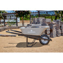 6 Cu. Ft. Steel Wheelbarrow, Steel Handles, Flat Free Tire-6