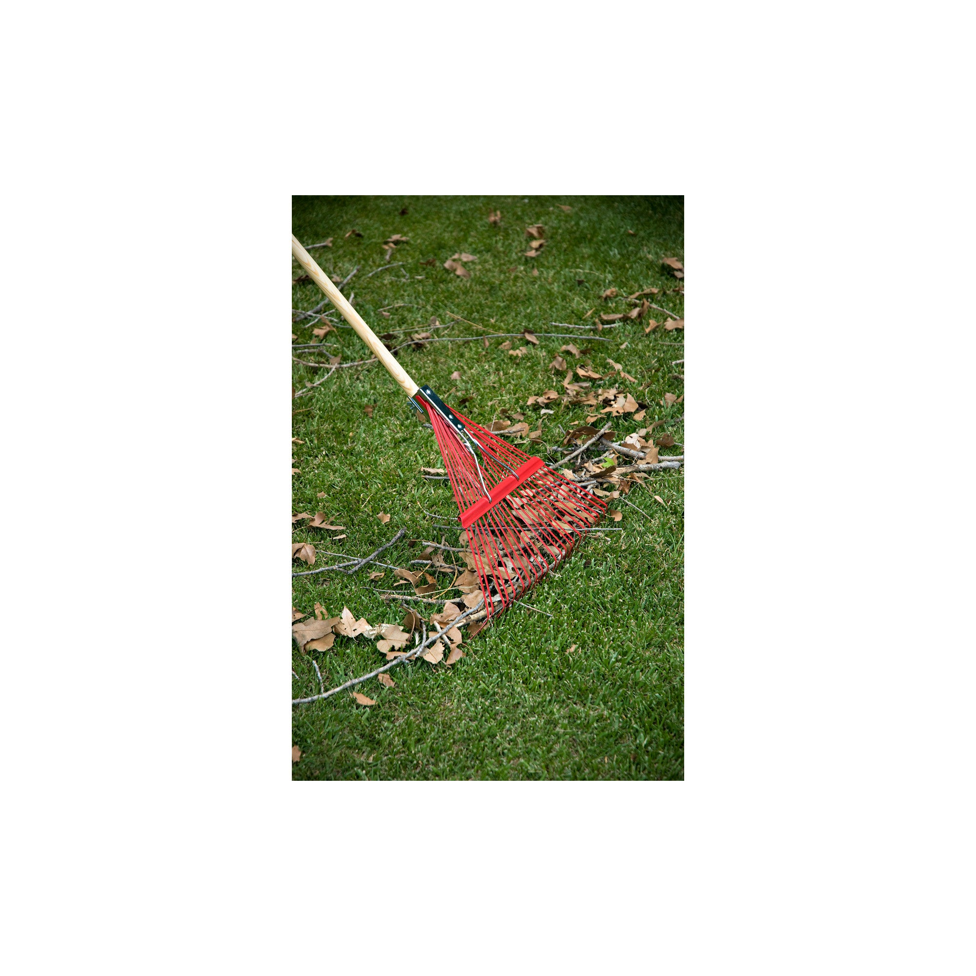Spring Brace Rake, 22 in. Head, 22 Tines, Hardwood Handle | Corona Tools