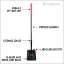 Boron Steel 14-Gauge Square Point Shovel, Fiberglass Handle-7