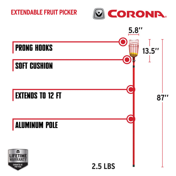 Extendable Fruit Picker, 12 ft.