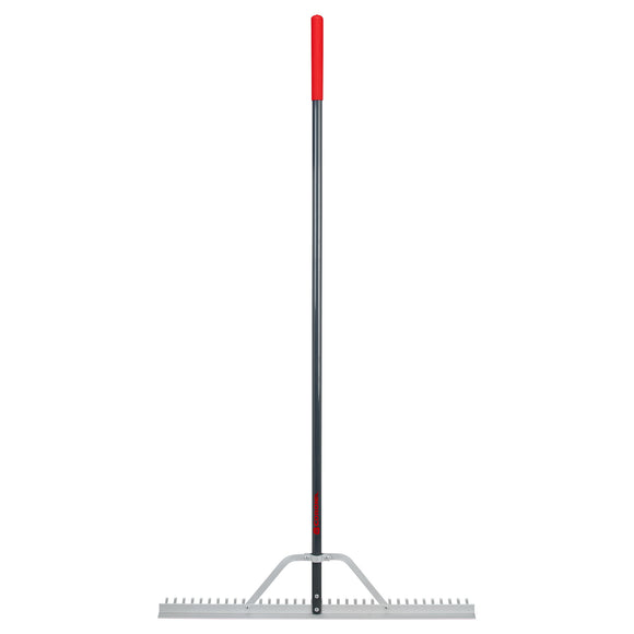 Full Aluminum Landscape Rake, 36 in. Head, 36 Tines, Poly Grip