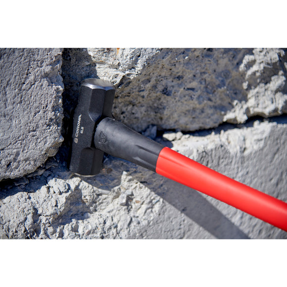 Sledge Hammer, 6 lb. Head, 36 in. Solid-Core Fiberglass Handle
