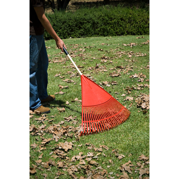 Poly Rake Head Poly Leaf Rake, 24 in. Head, 26 Tines, Wood Handle | Corona Clipper Inc.