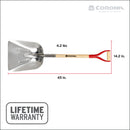 #10 Aluminum Western Scoop Hardwood Handle, D Grip Shovel-12