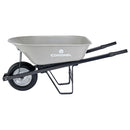 6 Cu. Ft. Steel Wheelbarrow, Steel Handles, Flat Free Tire-4