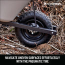 6 Cu. Ft. Poly Wheelbarrow, Steel Handles, Pneumatic Tire-13