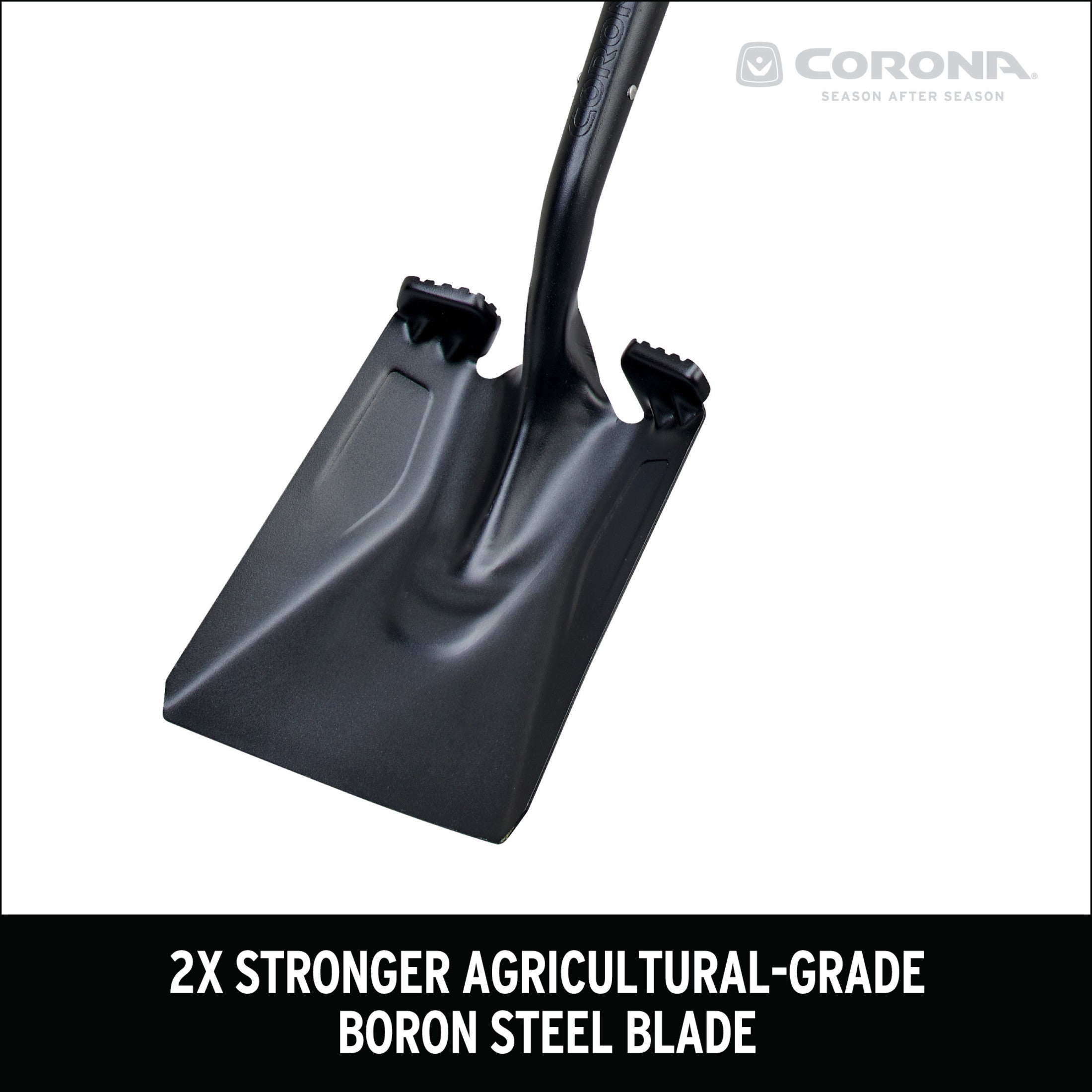 Boron Steel 14-Gauge Square Point Shovel, D Grip Hardwood Handle