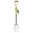 Stainless Steel Border Fork, Wood D-Grip Handle, RHS Endorsed-1