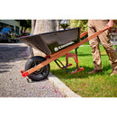 6 Cu. Ft. Professional Steel Wheelbarrow, Wood Handles, Pneumatic Tire-6
