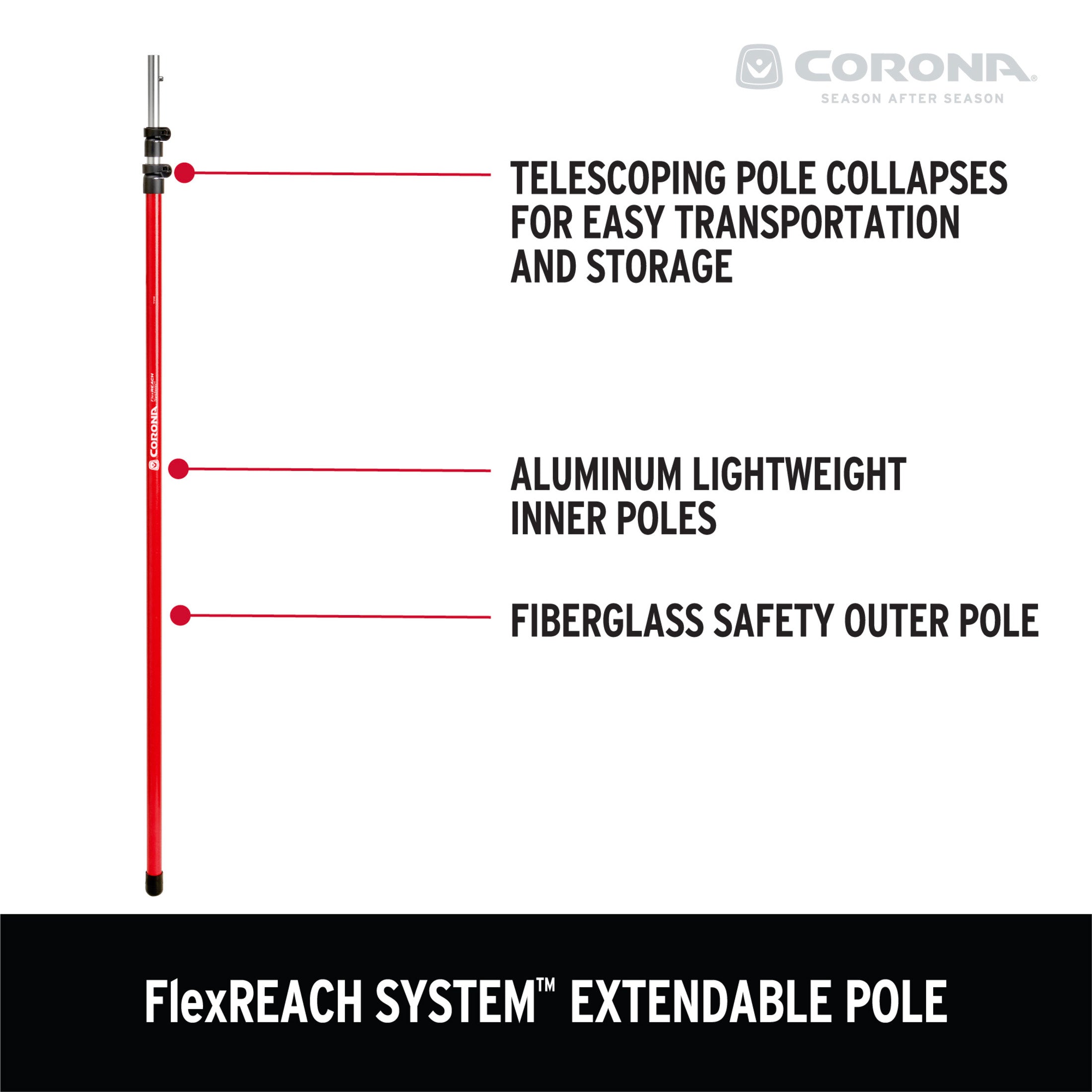 FlexREACH System™ Extendable Pole 15 ft.