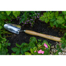 Mid-Handled Stainless Steel Trowel, Wood Grip, RHS Endorsed-6
