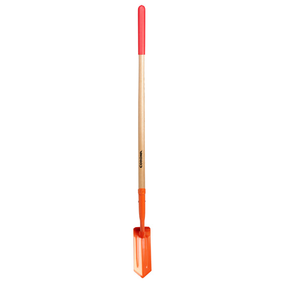 12-Gauge Trench Shovel, 35 Degree, 4 in., Hardwood Handle Poly Grip
