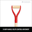 Boron Steel 14-Gauge Round Point Shovel, D Grip Hardwood Handle-11