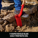 12-Gauge Trench Shovel, 35 Degree, 5 in. Hardwood Handle Poly Grip-9