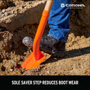 12-Gauge Trench Shovel, 35 Degree, 4 in., Hardwood Handle Poly Grip-10