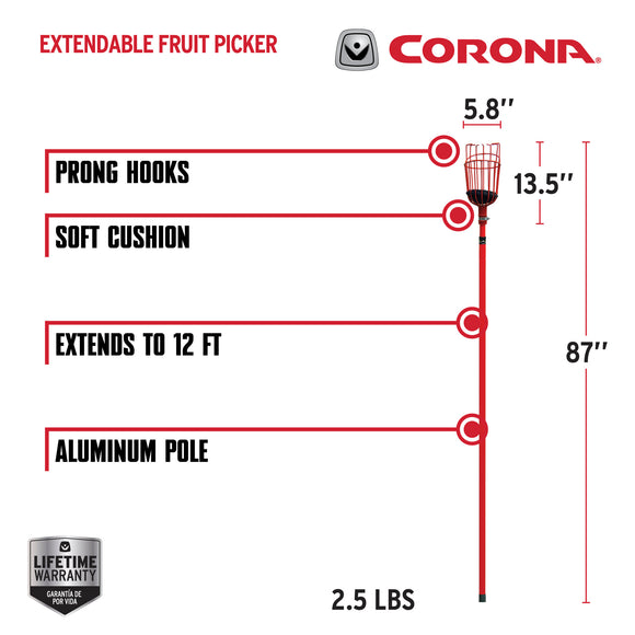 Extendable Fruit Picker, 12 ft.