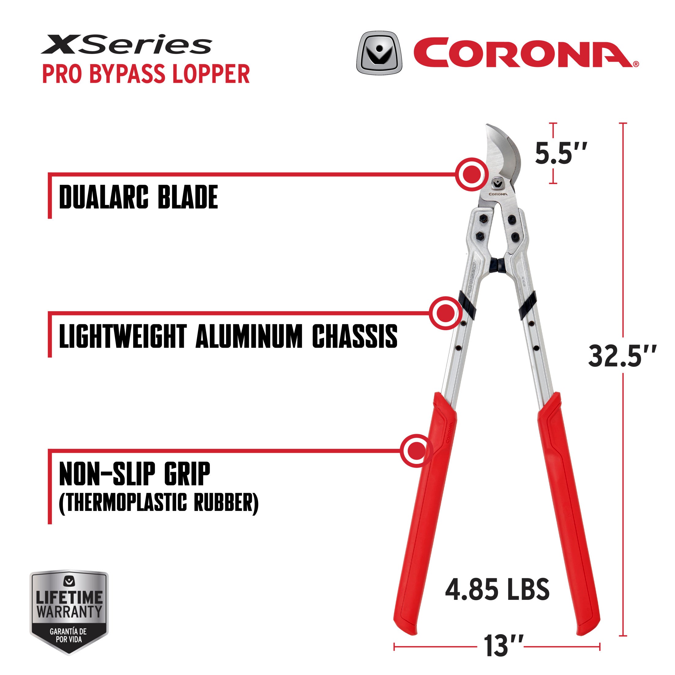 XSeries Pro Bypass Lopper, 2-1/4 in. Cut Capacity