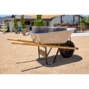 6 Cu. Ft. Steel Wheelbarrow, Wood Handles, Pneumatic Tire-8