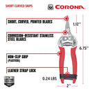 Short Curved Snips, 1 in. Blades-5