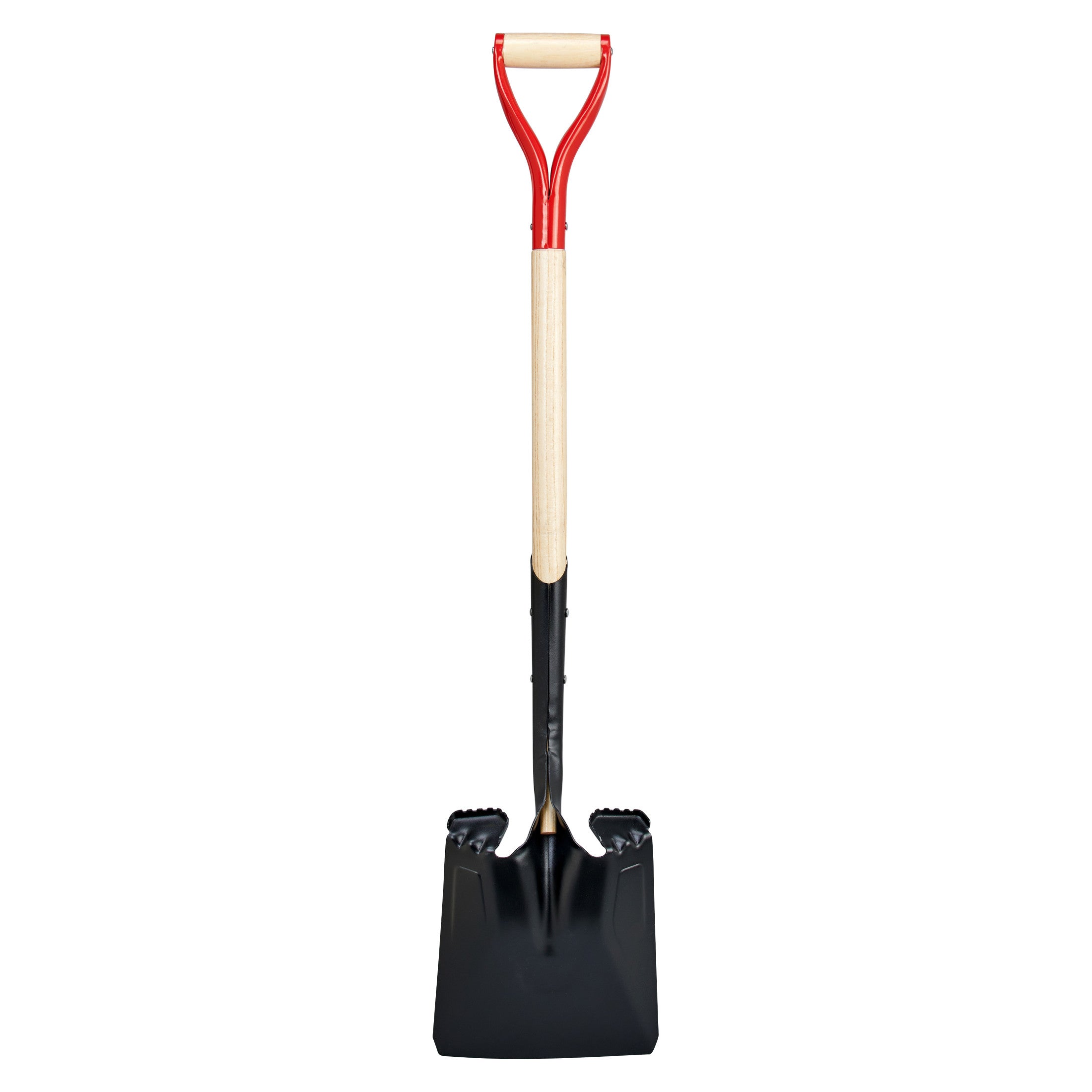 Boron Steel 14-Gauge Square Point Shovel, D Grip Hardwood Handle