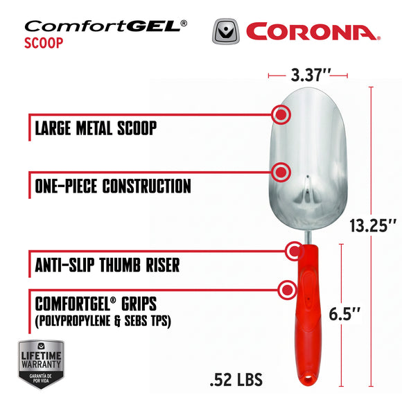 ComfortGEL® Steel Scoop Stainless Steel