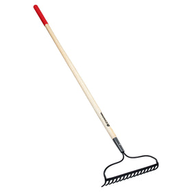 Forged Bow Rake, 16 in. Head, 16 Tines, Hardwood Handle