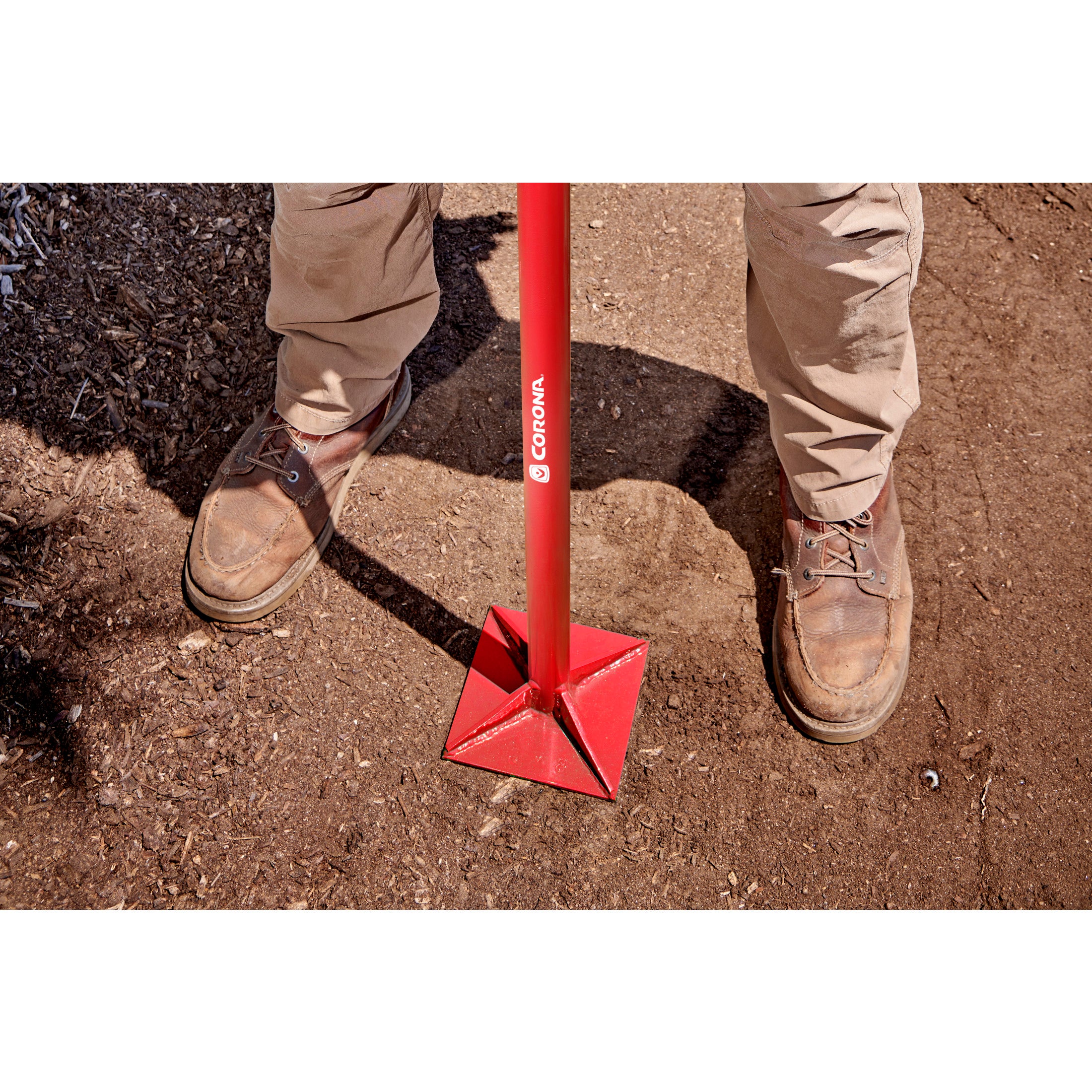 All-Steel Dirt Tamp, 8 in. x 8 in., 58 in. Steel Handle | Corona