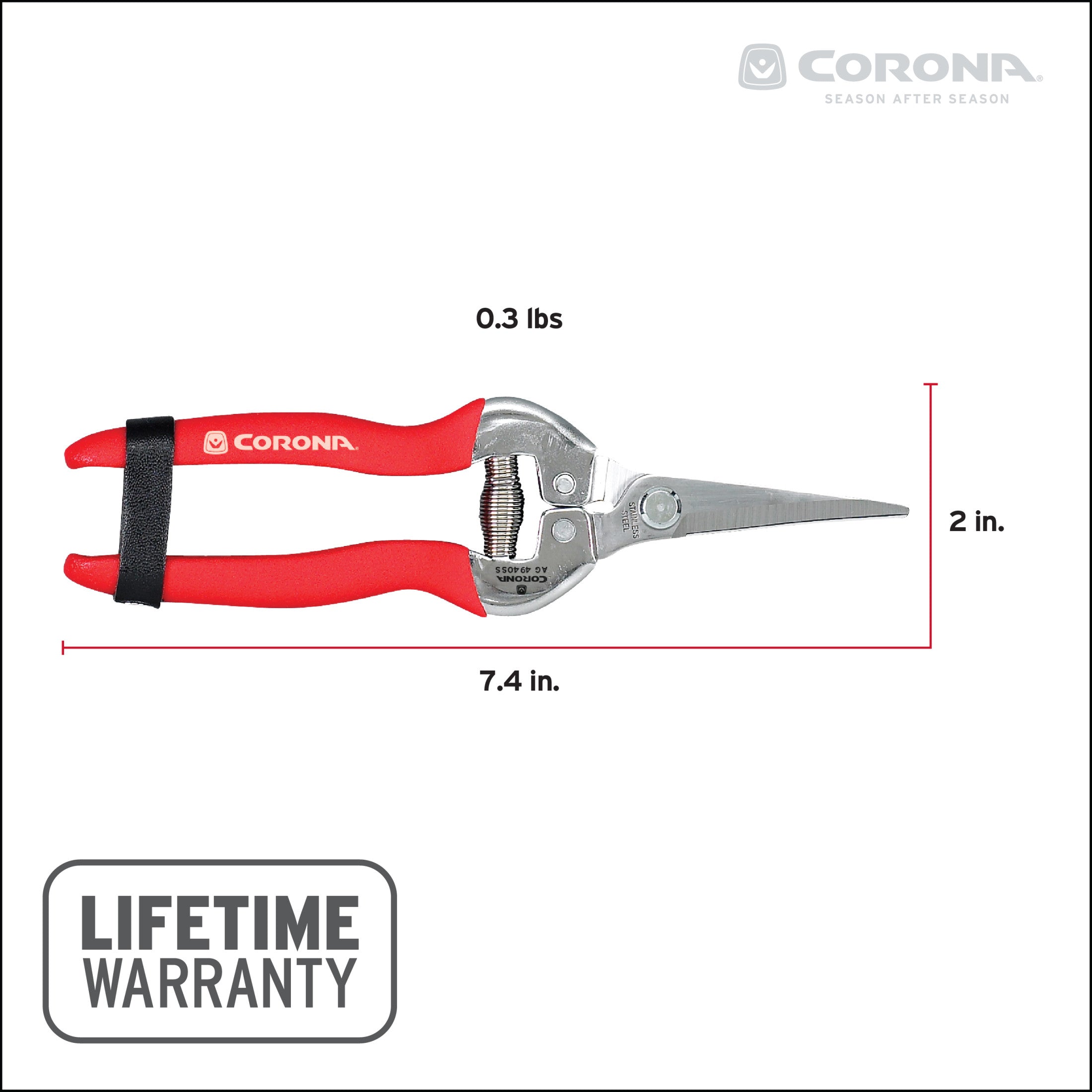 Long Curved Snips, 1-3/4 in. Stainless Steel Blades