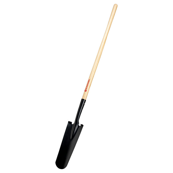 Drain Spade Shovel, 15-Gauge, 48 in. Wood Handle