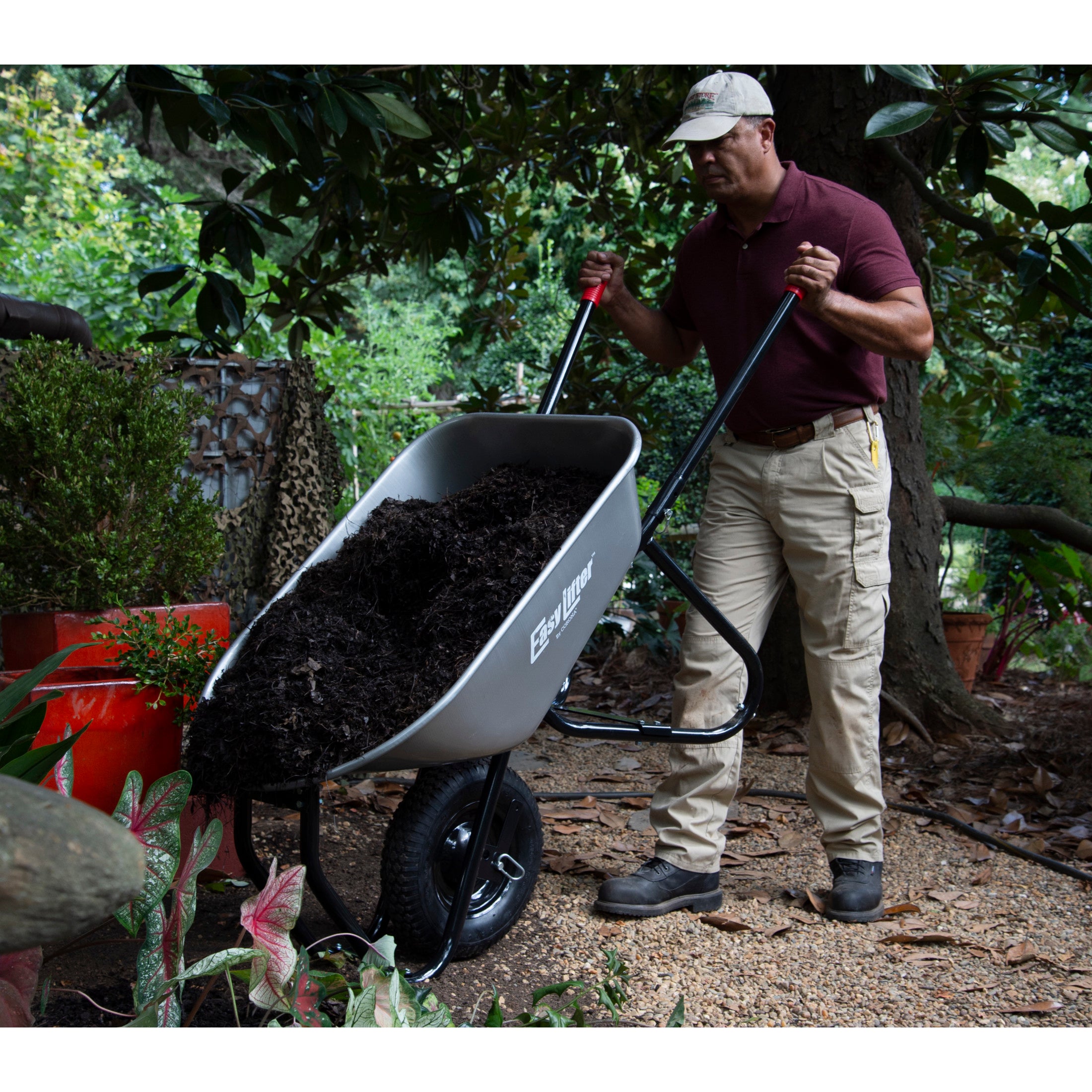 6 cu. ft. Easy Lifter by Corona® Wheelbarrow, Steel Handles, Pneumatic Tire