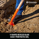 12-Gauge Trench Shovel, 35 Degree, 4 in., Hardwood Handle Poly Grip-9