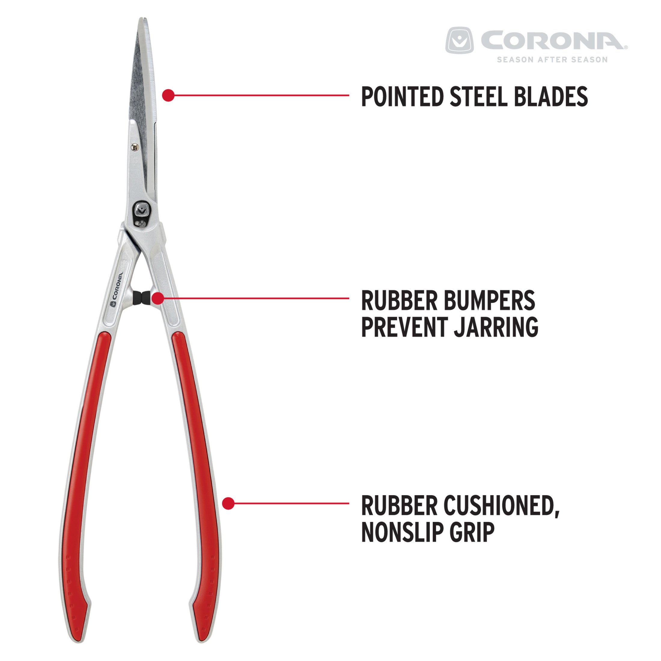 PrecisionCUT Aluminum Hedge Shears 7-1/4 in. blades, 12-3/4 in. handles