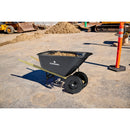 10 cu. ft. Professional Landscape Poly Wheelbarrow, Wood Handles, Dual-Wheel Pneumatic Tires-2