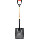 Square Point Shovel, 15-Gauge, 12. in Head, 30 in. Wood Handle, Plastic D-Grip-2