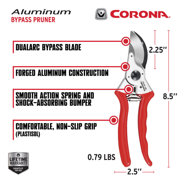 Aluminum Bypass Pruner, 1 in. Cut Capacity