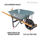 5 Cu. Ft. Steel Wheelbarrow in a Box-7