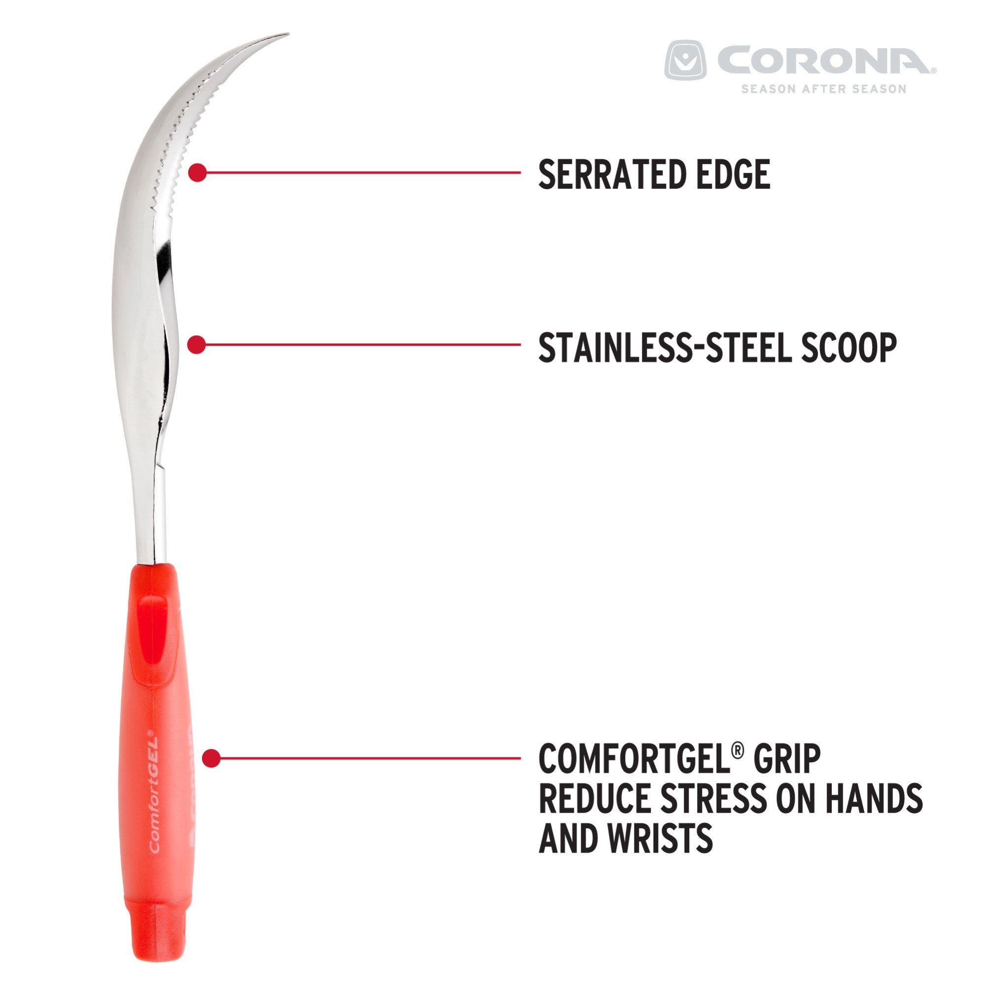 Multi-Scoop Garden Tool with ComfortGEL® Grip