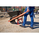 6 Cu. Ft. Professional Steel Wheelbarrow, Wood Handles, Flat-Free Tire-8