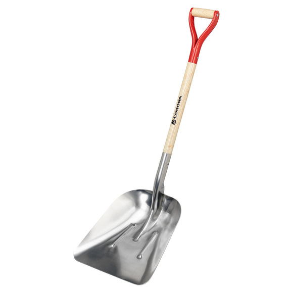 #10 Aluminum Western Scoop Hardwood Handle, D Grip Shovel