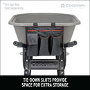 6 Cu. Ft. Poly Wheelbarrow, Steel Handles, Dual Wheel Flat Free Tires-16