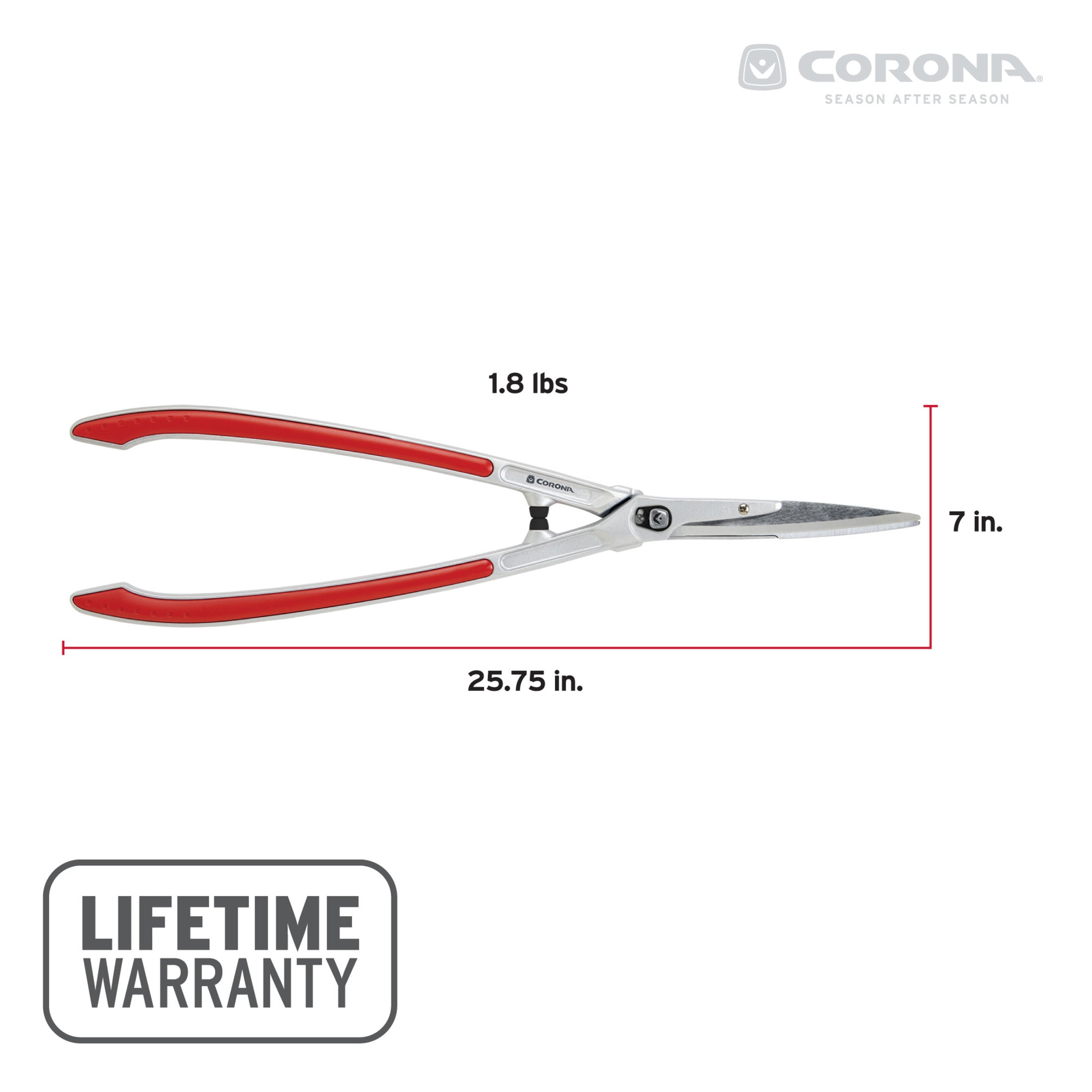 PrecisionCUT Aluminum Hedge Shears 7-1/4 in. blades, 12-3/4 in. handles