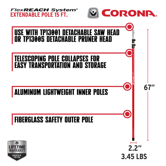 FlexREACH System® Extendable Pole 15 ft.
