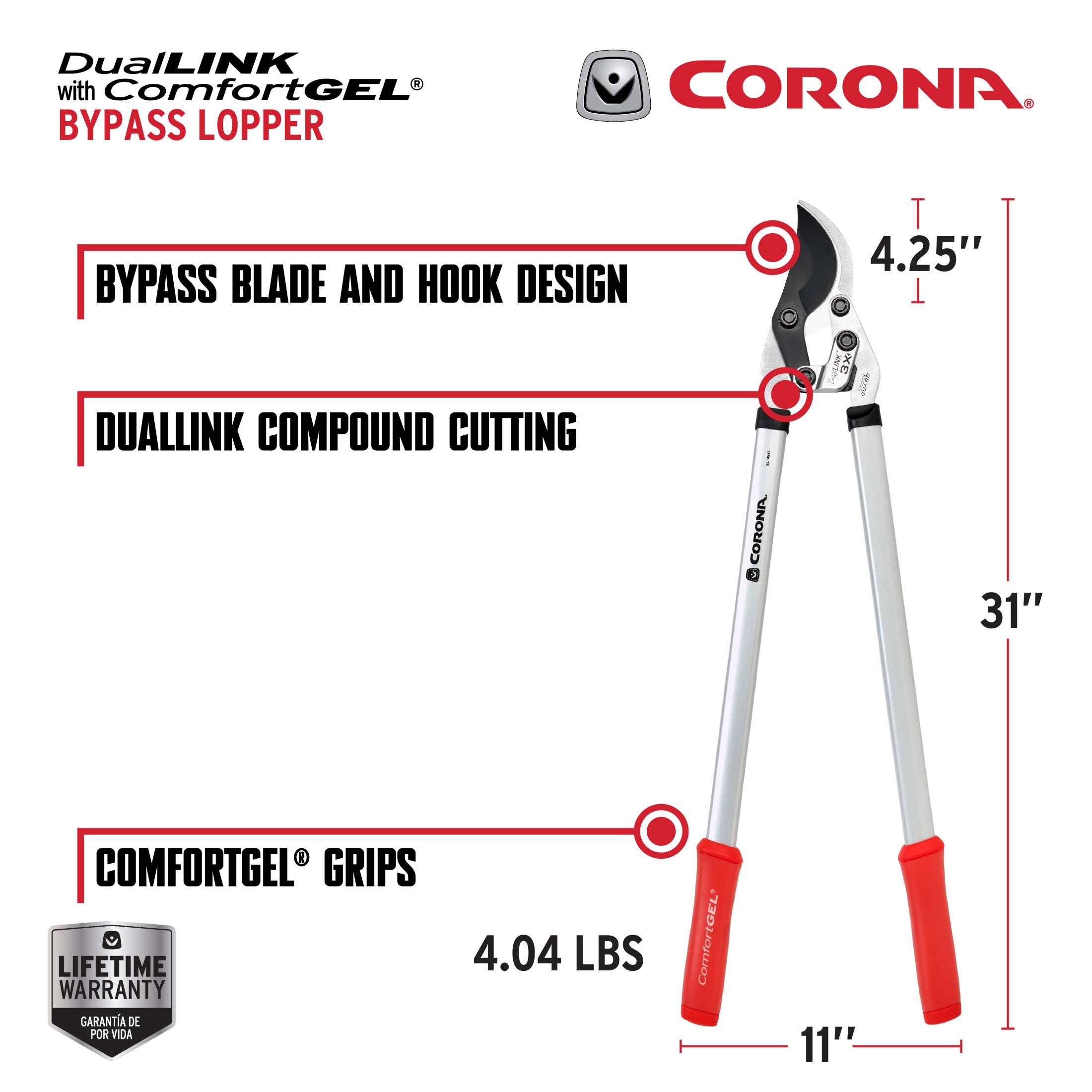 DualLINK Bypass Lopper, 1-3/4 in. Cut Capacity | Corona Clipper Inc.