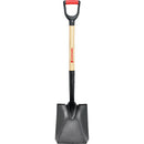 Square Point Shovel, 15-Gauge, 12. in Head, 30 in. Wood Handle, Plastic D-Grip-2
