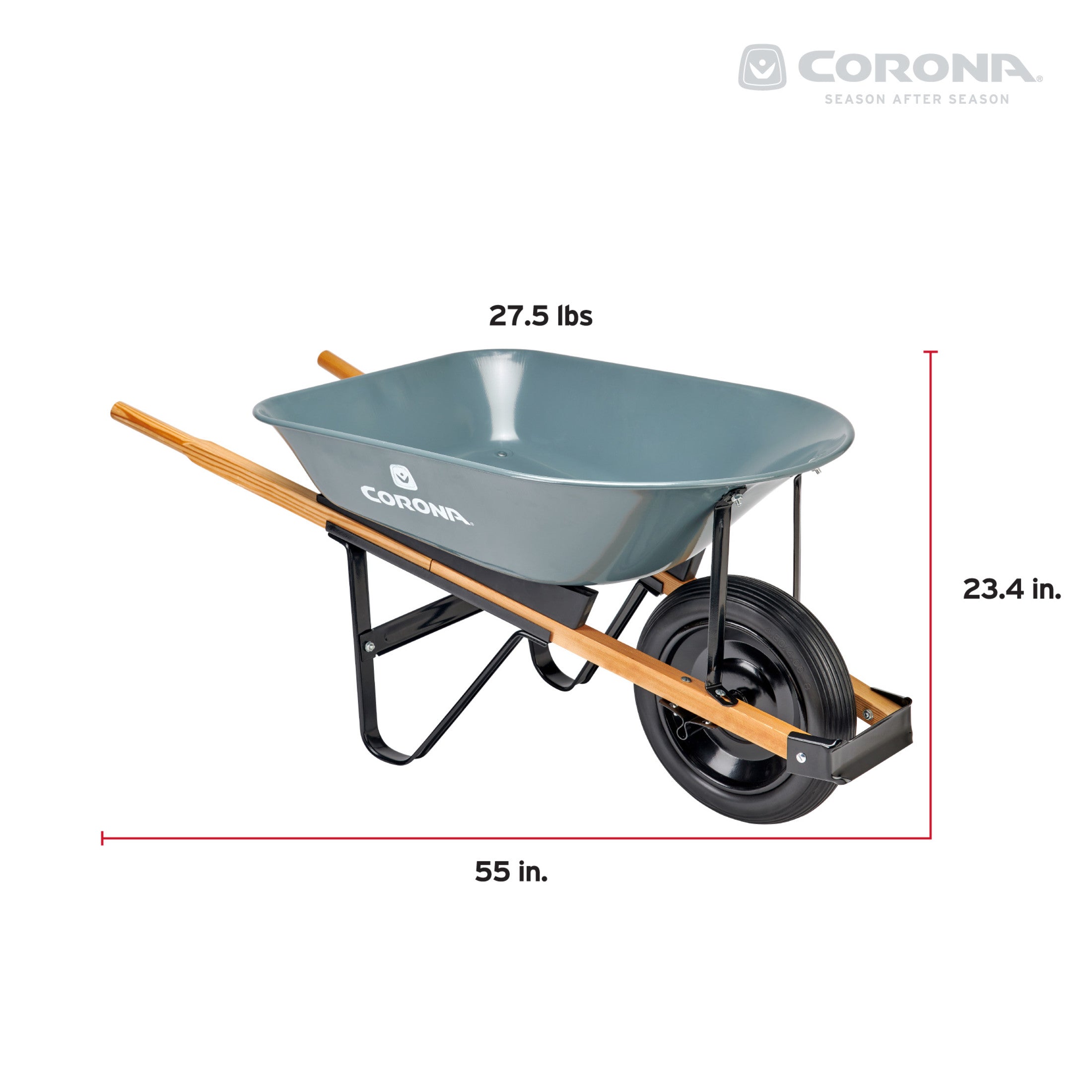 5 Cu. Ft. Steel Wheelbarrow in a Box