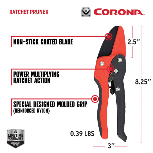 Ratchet Pruner, 3/4 in. Cut Capacity